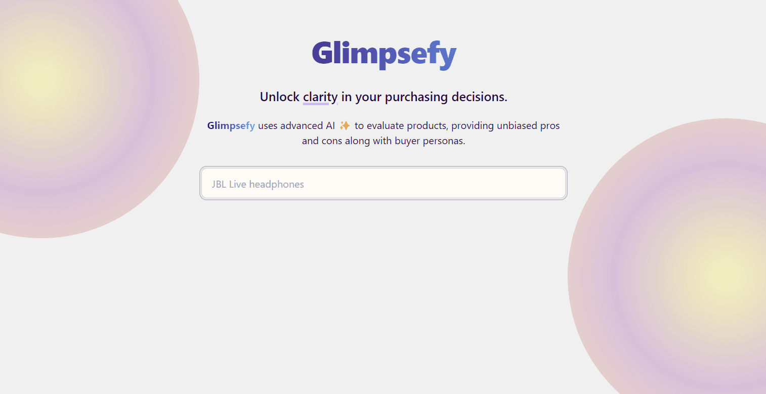 Glimpsefy Products